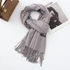 Cotton Solid Color Scarf for Women Winter Warm Wool Cashmere Scarf Autumn and Winter Women's Shawl Scarf Korean Style Atmosphere