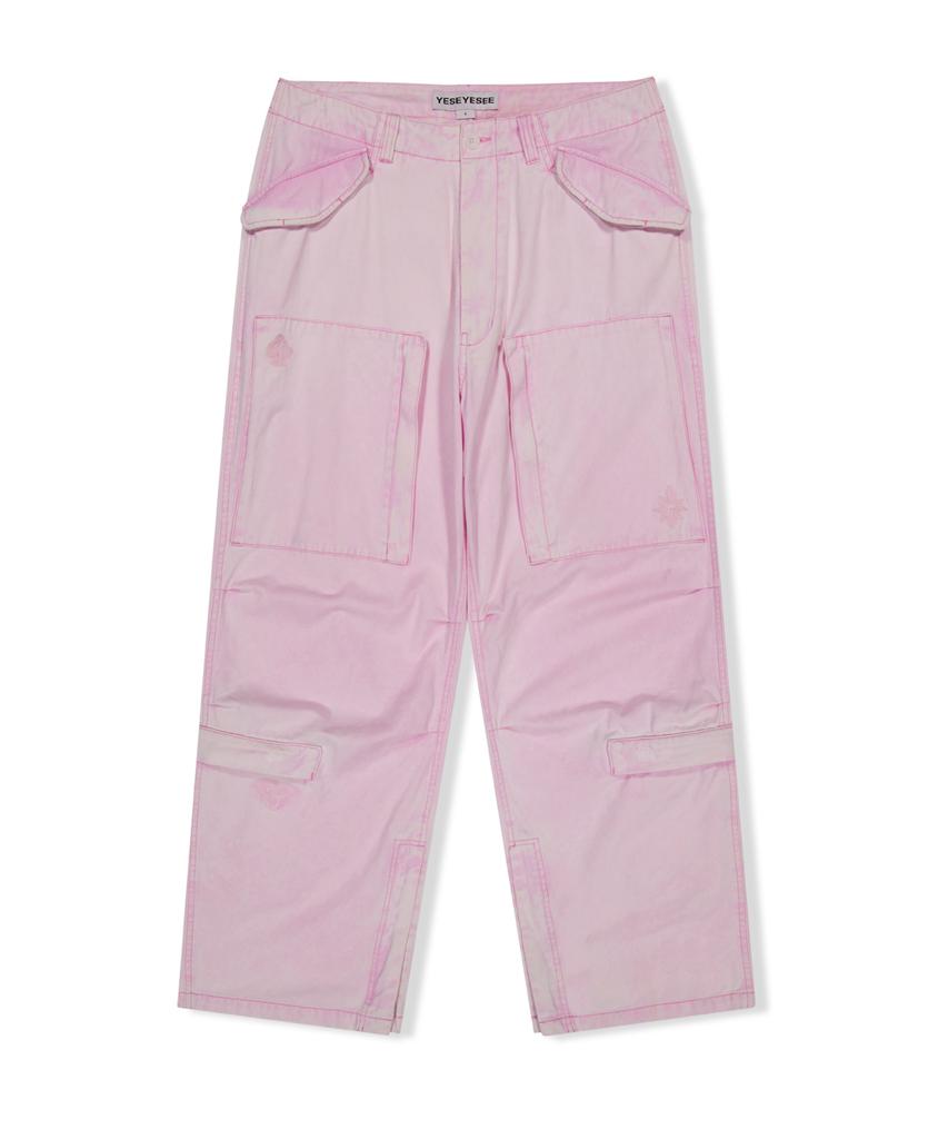 YESEYESEE Bleached Aviator Pants Baby Pink