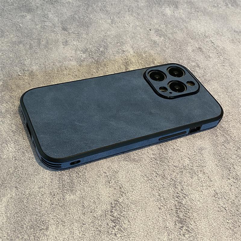 Текстура ретро-замши подходит для чехлов для телефонов Apple 14promax, IPhone13 Business 12 противоударных 11 защитных чехлов