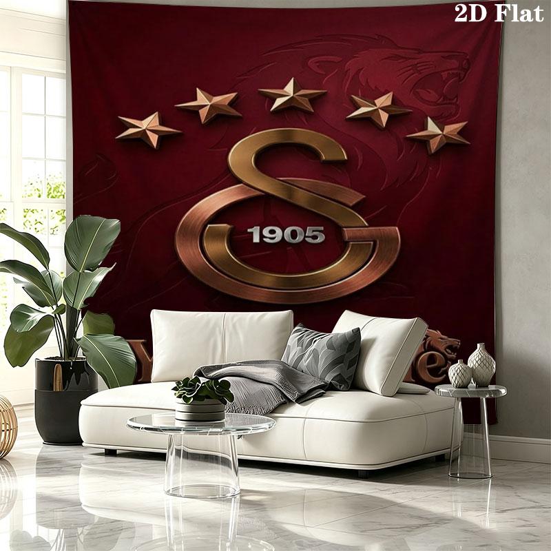 Galatasaray S Custom Name Wall Tapestry Aesthetic Wall Hanging Printed Fabric Blanket Decorative Tapestries for Bedroom Living Room Home Decor