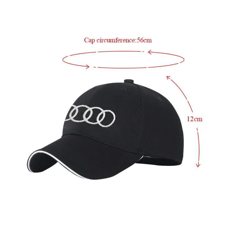 2026 New Car Baseball Cap Fashion Outdoor Sport Cotton Sunblock Hat For Audi C5 C6 C7 A4 B6 B8 B7 A6 A3 A5 Q3 Q5 Q7 8P 8V 8L