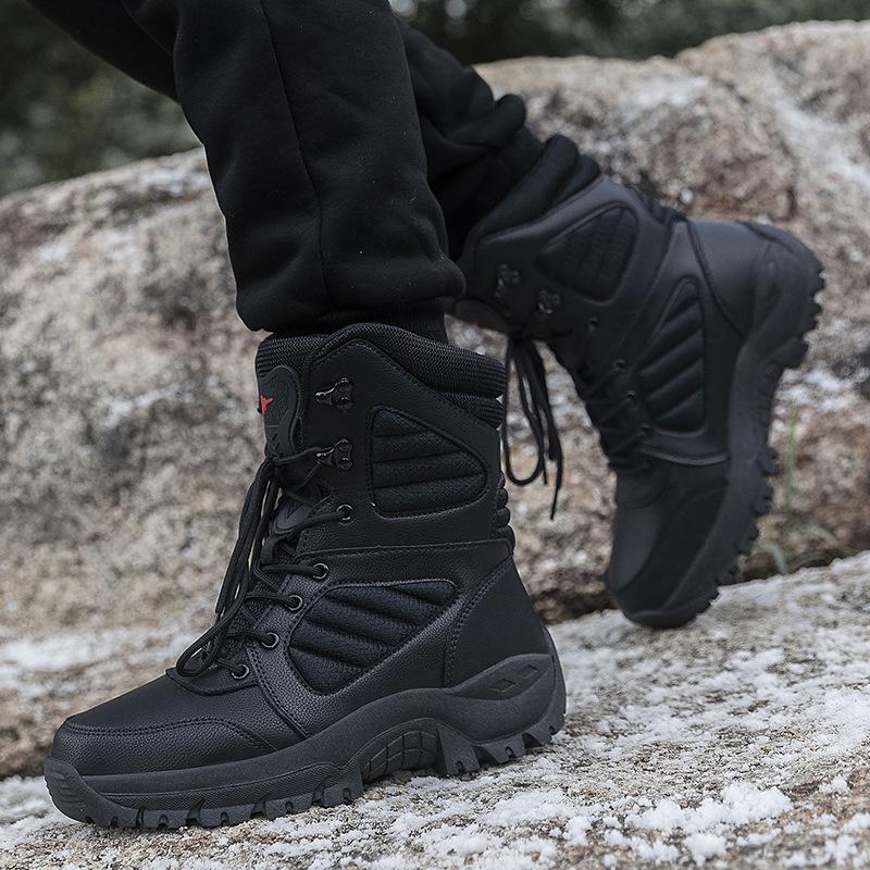 Outdoor high-top desert boots training boots breathable hiking shoes zipper sand Gobi hiking shoes sand-proof boots large size