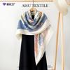 Spring and Summer Thin Imitation Cotton and Linen Shawl, Travel Photo, Color Printed Scarf, Air-conditioned Room Large Square Scarf