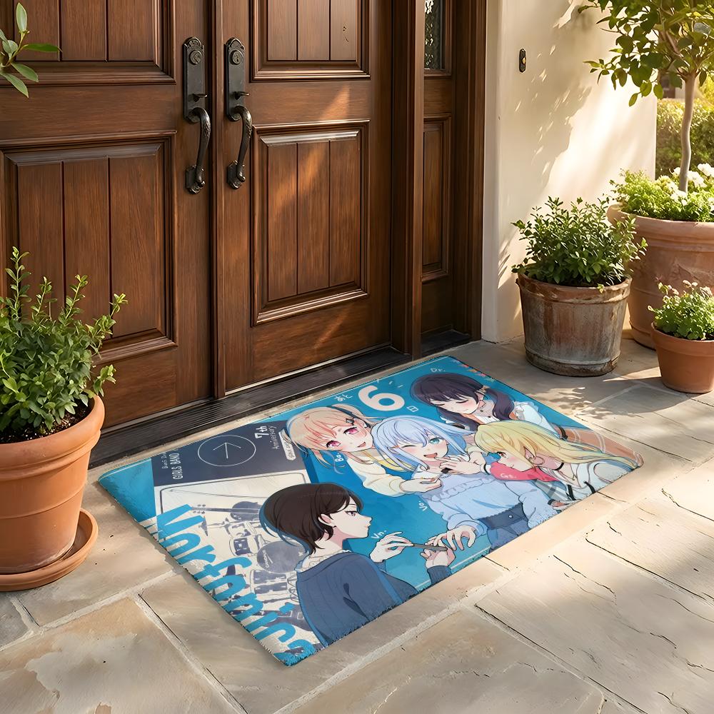 Floor Mat Soft Flannel Rug Non Slip Absorbent Mat for Bathroom Bedroom Home Decor B BanG Dream Ave Mujica