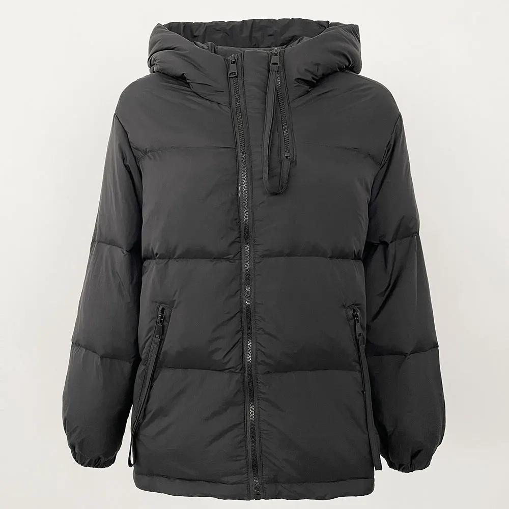 OFTBUY Winter Women Commuting Thickened Down Jacket Warm Hooded Filled with 90% White Duck Down Loose Casual Down Jacket