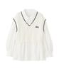Jill by Jill Stuart Women's Tunic-Length Blouse with Vest, White