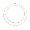 2Pcs/Set Long Chain Imitation Pearl Necklace Double Layers Sweater Chain  Women Fashion