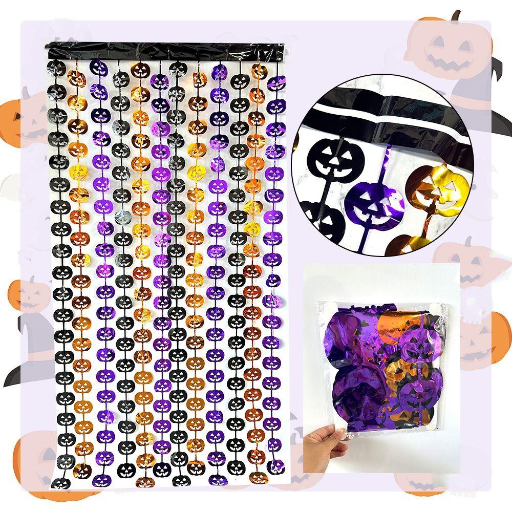 Страшный Хэллоуин Дождь Занавес Пластиковый Жуткий Занавес для Вечеринки Настенный Декор Реалистичный Фон для Вечеринки с Летучими Мышами Праздничная Вечеринка на Хэллоуин