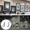 Pack Of 10 Stainless Steel Adjustable Picture Hanging Hooks Metal Photo Hangers Artwork Hook for Art Gallery Systems
