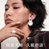 APM Monaco earrings [Romantic Confession] Three-layer half-moon mother-of-pearl, exquisite and versatile, simple and elegant, 925 silver AE14867M