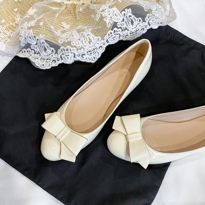 D-27 Молочно-белые туфли-лодочки на плоской подошве с внутренней танкеткой, женские летние новые универсальные удобные туфли с круглым носком