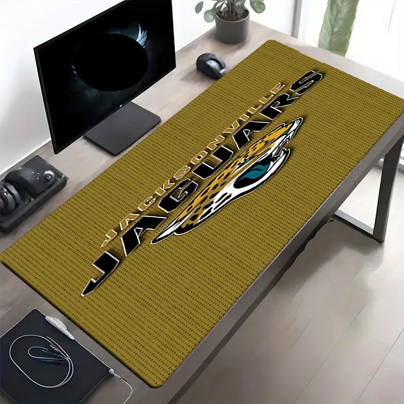 Jacksonville Jaguars Print Mouse Pad, Anti‑Slip Desktop keyboard Mat, for PC Laptop Gaming Working Daily Use, Cool Festival Birthday Gift