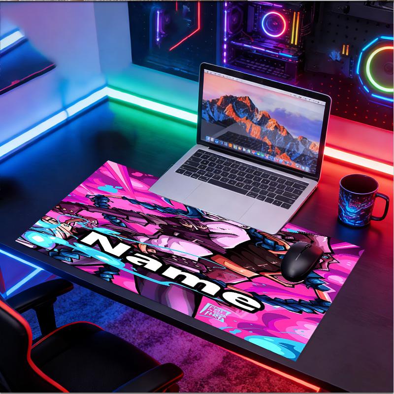 Custom Name Personalized Jinx Pattern Mousepad, Laptop PC Desk Mat, Decorative Desk Mat for Home Keyboard Pad Gift