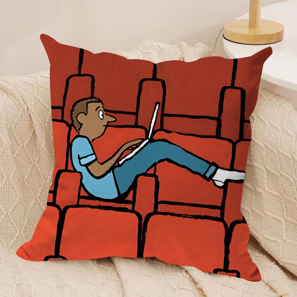 Эстетичная Художественная J-Jean-Jullien Наволочка для Подушки Шелковистый Короткий Плюш Невидимая Молния Пылезащитная Наволочка для Подушки Дивана Для Декора Дома