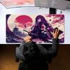 Anime Samurai Girl Mouse Pad Non-Slip Mat Xxl Large Gamer Keyboard Deskmat Computer Mousepad Japanese Sakura Katana Lady Design