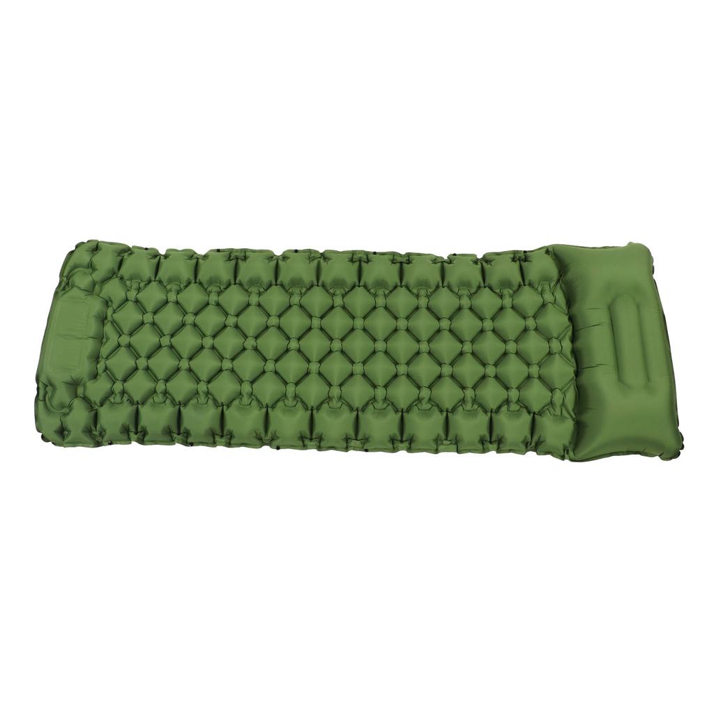 Camping Sleeping Pad Built In Arc Pillow Foot Inflatable Lightweight Portable Sleeping Mat with