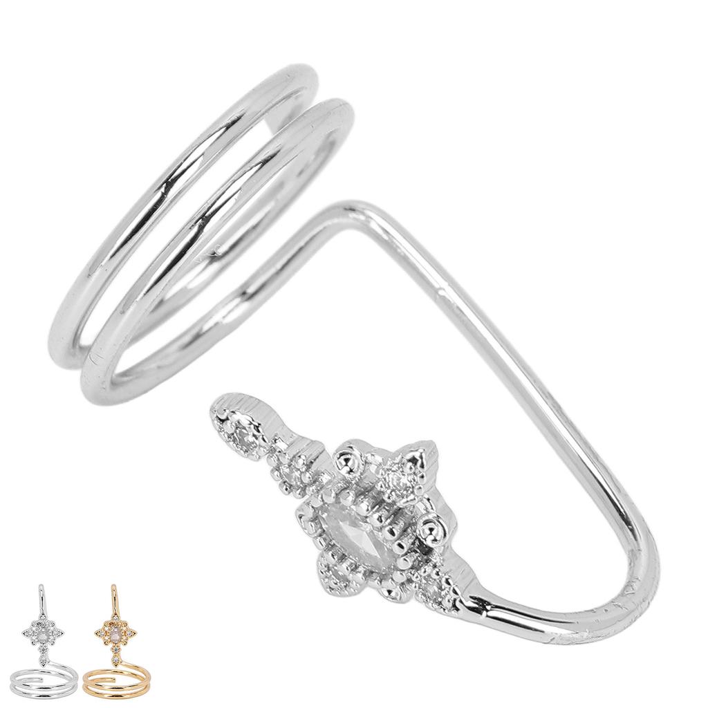 Women Finger Nail  Electroplated Copper Fashionable Fingernail Rings Nail Art Accessory