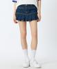 Andy Other Pleated Denim Mini Skirt Blue