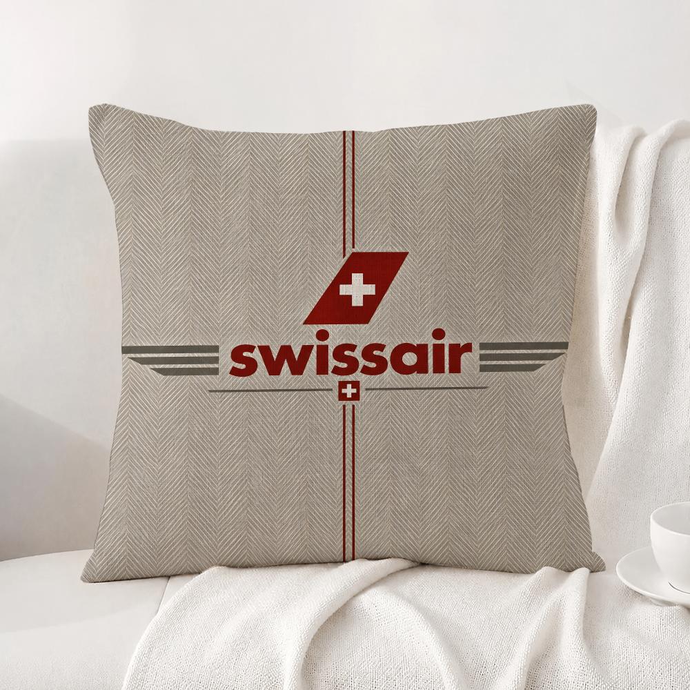 Brand Swissair Cushion Cover Natural Linen Pillowcase Set AllinOne Decor Cushion Cover for Sofa Bedroom Chair