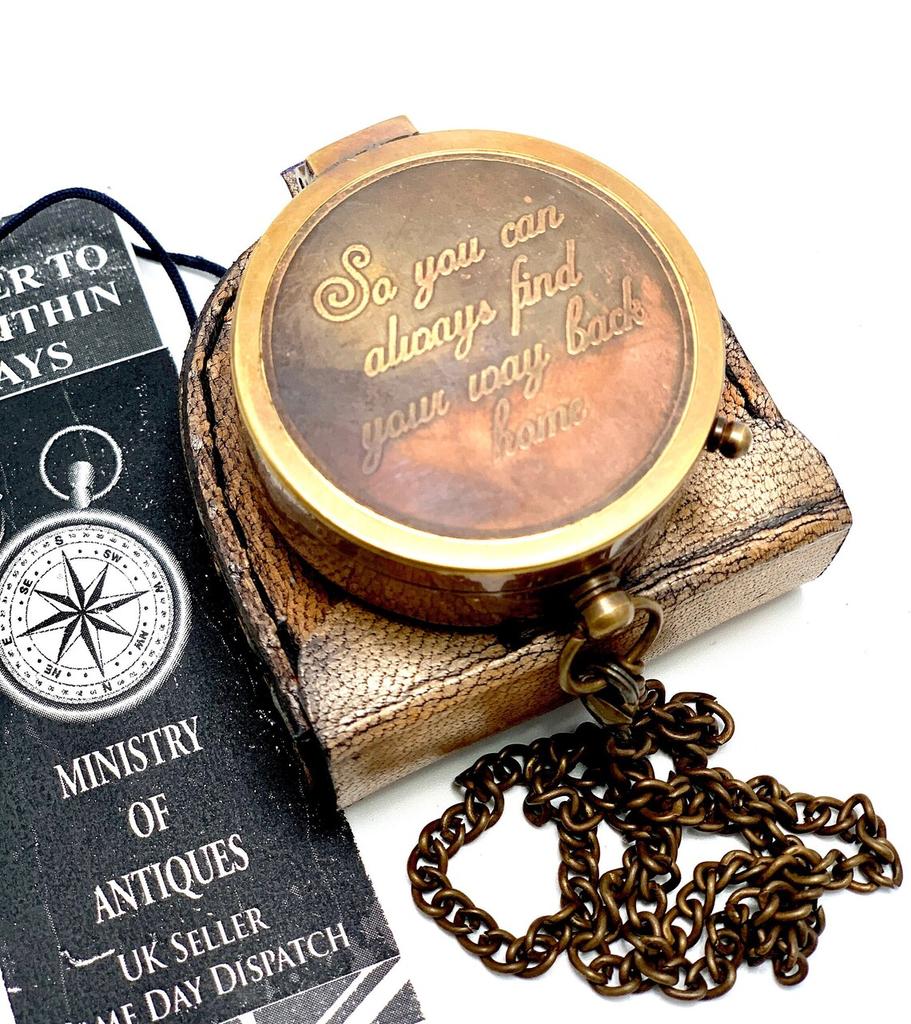 Pocket Compass Brass Nautical Compass, Handmade Compass, Christmas Gift, Gift for Husband, Gift for Her, Wedding Gift