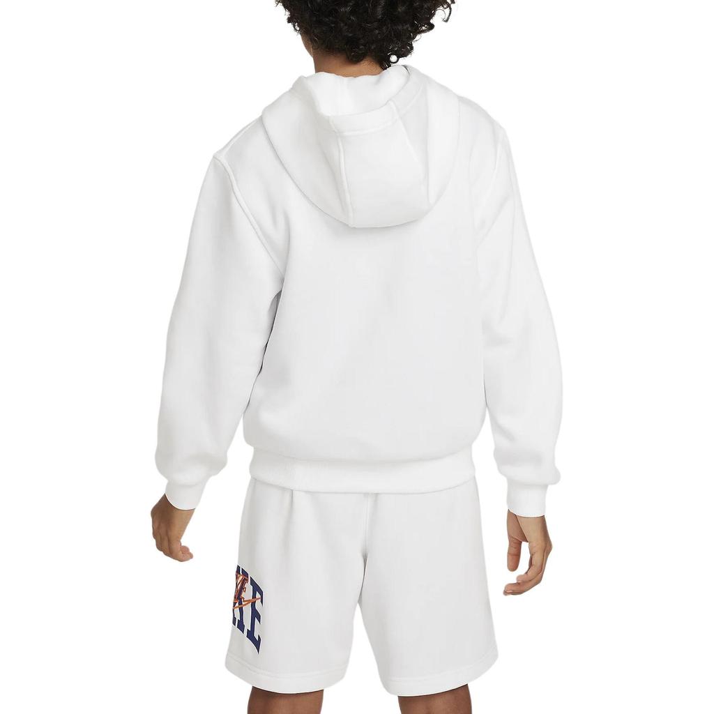 Nike Толстовка Детская Одежда Спортивная одежда Club Fleece Худи с молнией Белый Детская FZ1403-100