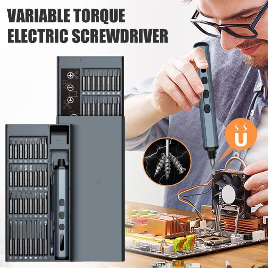 Набор электрических отверток 68-в-1 Перезаряжаемый 5 настроек крутящего момента Прецизионный электроинструмент Магнитный