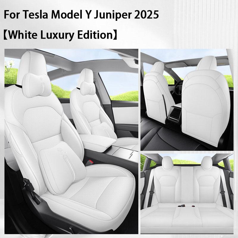 TCYZ Для Tesla Новая Модель Y Juniper 2025 Полный Комплект Чехлов на Сиденья Кожаные Дышащие Автомобильные Чехлы на Сиденья Подушки Защитные Замена