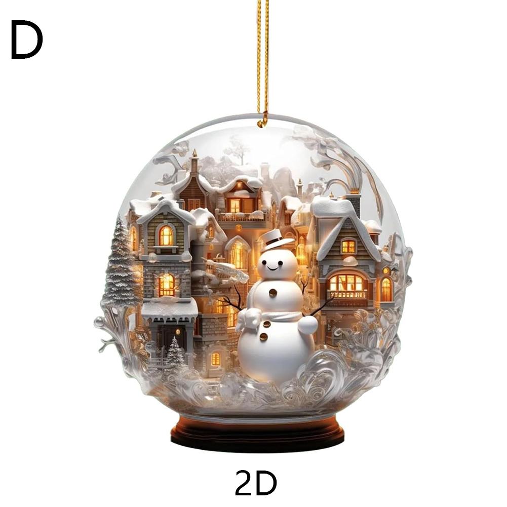 Мультяшный снеговик акриловое украшение на елку подвеска для сада легкая и праздничная вечеринка A0D0