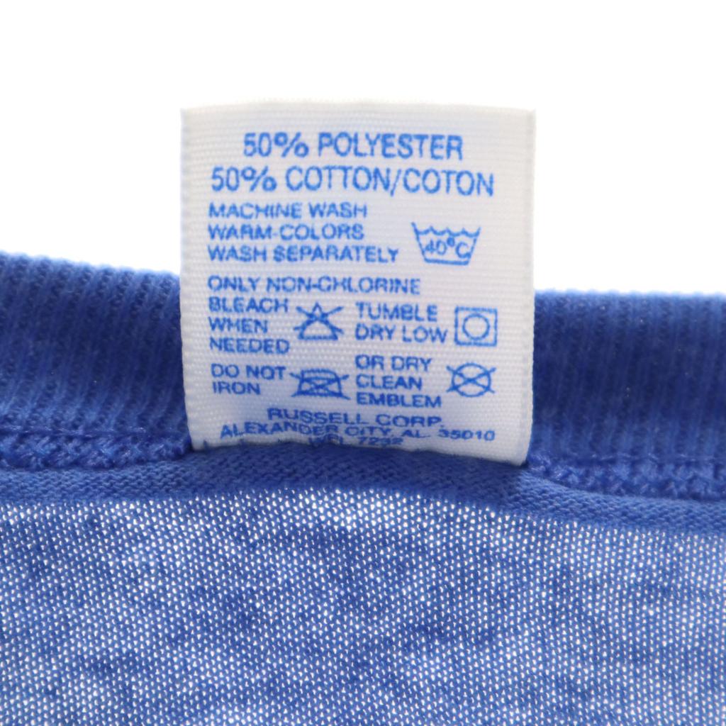 Russell Athletic 90-е Сделано в США Старая футболка с коротким рукавом XL синяя Мужская Б/У