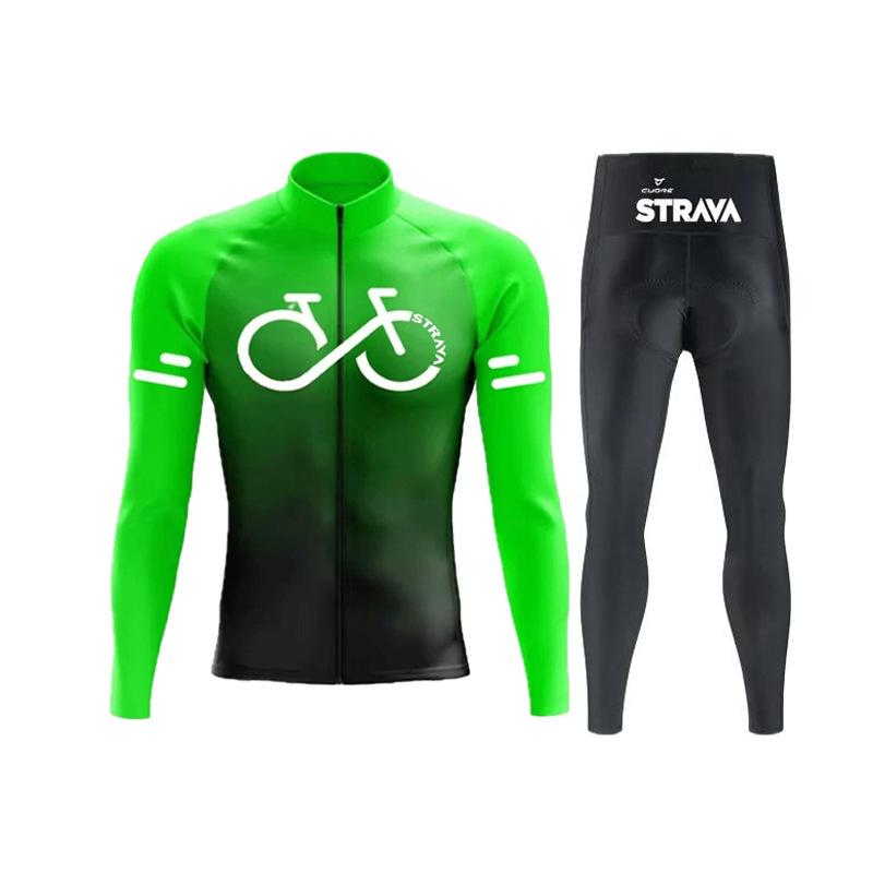 Trendy Cycling Suit, Long-sleeved Suit, Men's and Women's Same Mountain Bike Road Bike, Bicycle Quick-drying Cycling Suit