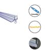 2 шт. 50 см 6/8 мм 10/12 мм ПВХ Прозрачная уплотнительная полоса для душевой перегородки Уплотнители для стеклянной двери ванной комнаты Водоотражатель Резиновый уплотнитель