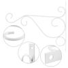 Iron Plant Hanger Wall Hanging Bracket Flower Hook for Home Garden Decoration 30*21cm(White)
