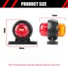 12V 24V Dual-sides LED Side Marker Lamps Rear Signal Indicator Light Tail Brake Warning Lights for Truck Trailer Lorry Van RV