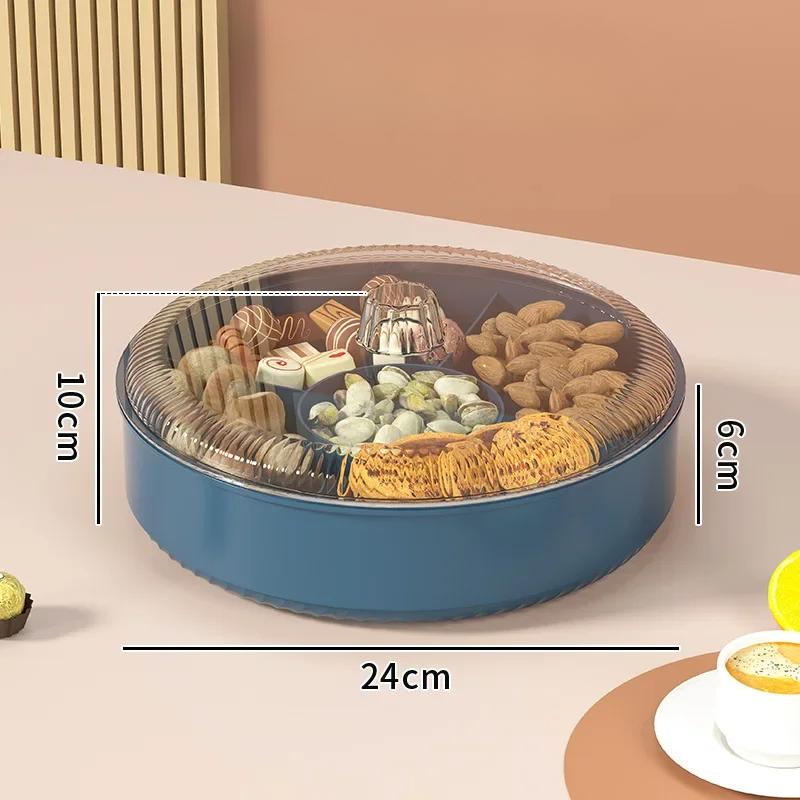 Поднос для сухофруктов, легкий, креативный, пищевой, двухслойный, ящик для хранения фруктов с крышкой, бытовая коробка для закусок, конфет, сухофруктов