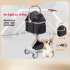 Pet Cart Dog Cat Lightweight Folding Small and Medium Dog Out Pet Bag Hand Push Walking Dog Can Be Separated Basket