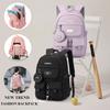 JLD New High Quality Nylon Wear-resistant Junior High School Student School Bags Fashional Solid Color Satchel Large Capacity Girl Teenager Backpack