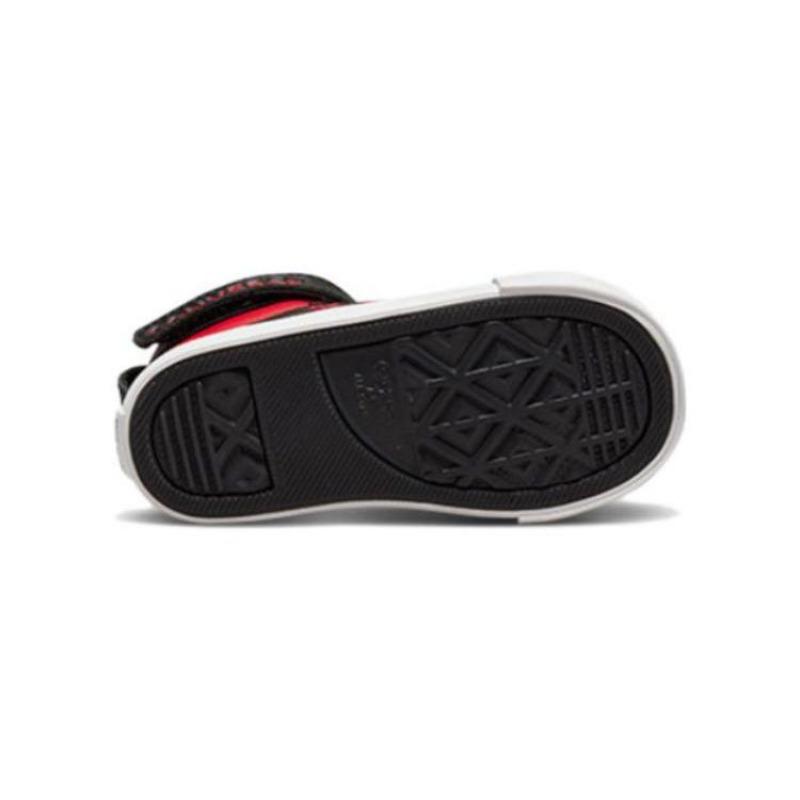 Converse Кроссовки Pro Blaze Strap Varsity для малышей, высокие, на липучке, с бархатной подкладкой, повседневные, износостойкие, теплые, черные с красным, A03228C