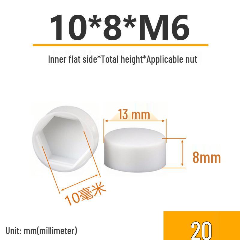 Hex Nut Protective Dust Cap for Flat Head Screws