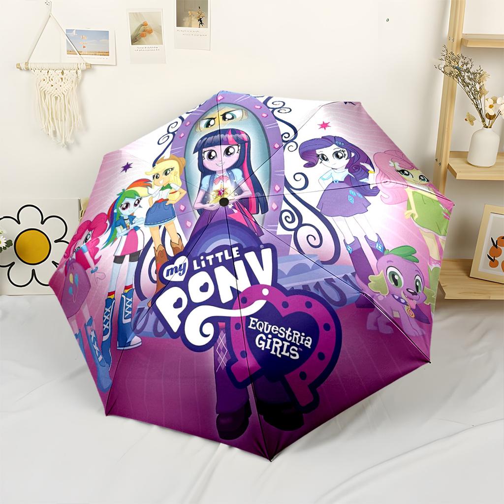My Little Pony Adventure Automatic Umbrella Retractable Design with 8-Rib Durability Sturdy Construction All-Season Travel Fashion Lovers
