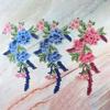 Polyester Fiber Embroidery Flower Patch DIY Handmade Floral Patches Fashion Sew On Patch  Hat