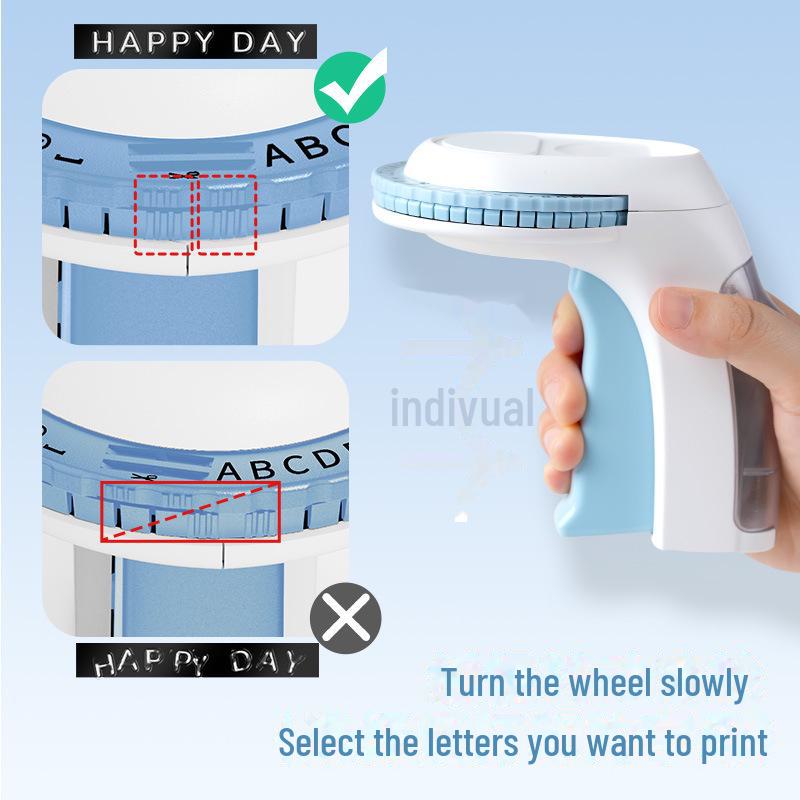 Портативный ручной ретро-принтер для тиснения этикеток Phomemo (Не требуется электричество)