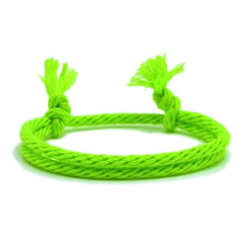 Браслет из чистого цветного каната для женщин и мужчин, ручная работа, плетеный хлопковый браслет, пара, дружба, ювелирные изделия 14