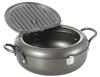 Yoshikawa Tenichi Tempura Pot with Induction and Direct Heat Simple Made In SJ2135 Lid, 22cm, 2.6L, Compatible, Design, Japan, Tsubame-Sanjo,