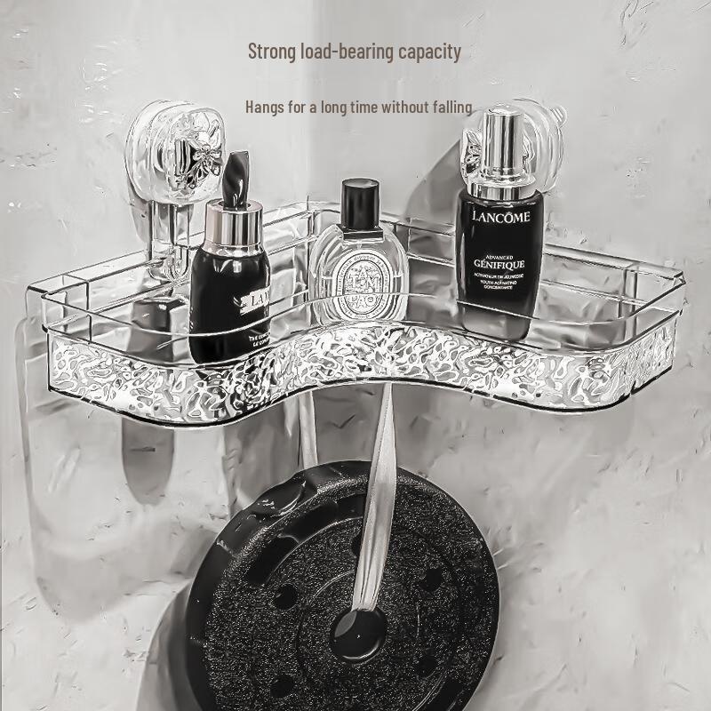 JINGRUIXIANG Suction Cup Bathroom Corner Shelf (3-Pack)