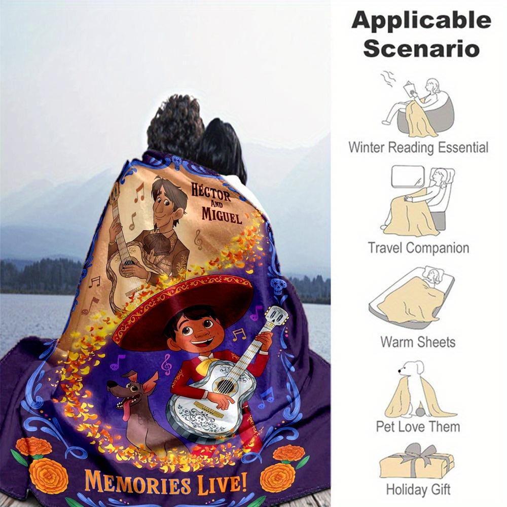 1pc, Coco Héctor and Miguel Blanket Seasonal Universal Throw Blanket for Room, Outdoor Blankets, Living Room, Travel, Camping