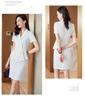 Женский летний белый костюм - профессиональная официальная одежда для стойки регистрации салона красоты