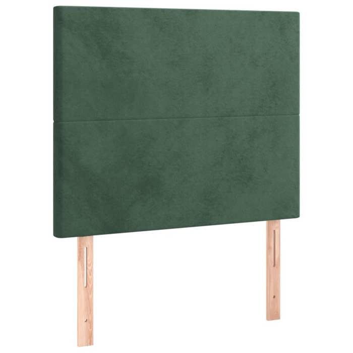 VidaXL Cadre de lit avec tête de lit Vert foncé 120x200 cm Velours3125626