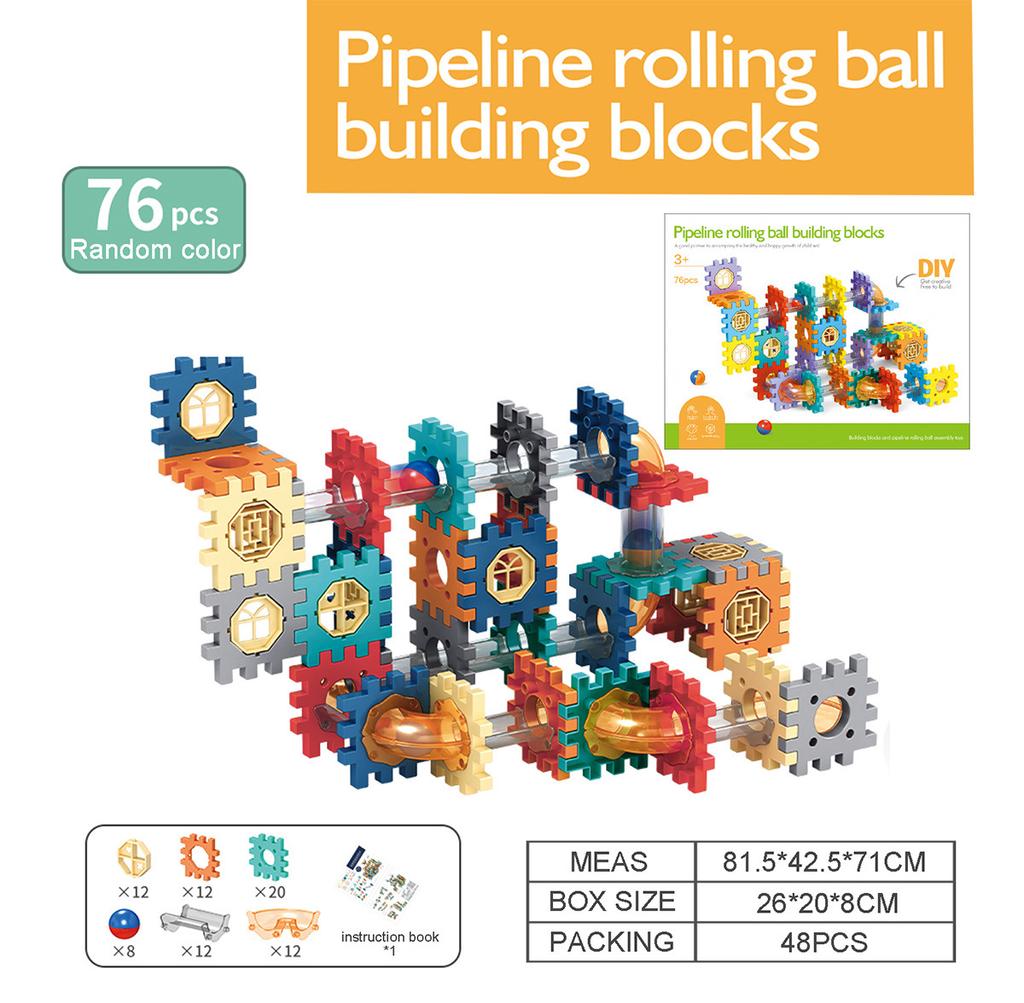 Slide Ball Building Block Children Assemble And Build Slide Marble Educational Toy Gifts