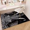 1Pc elephant theme Printed circular carpet, home door mat, outdoor travel protection carpet B5