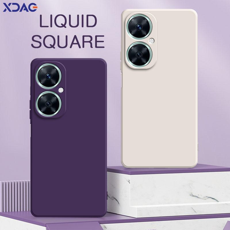 Square Liquid Silicone Back Cover for Huawei Nova 11 Pro Ultra 11i Soft Camera Protective Mobile Phone Case Nova11 Bags